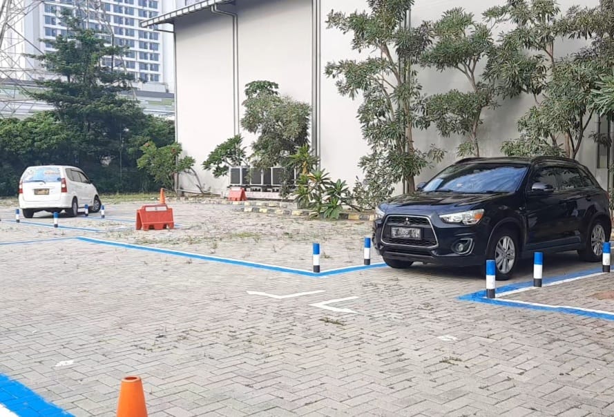 Ujian Praktek SIM di Polres Metro Bekasi Kota.