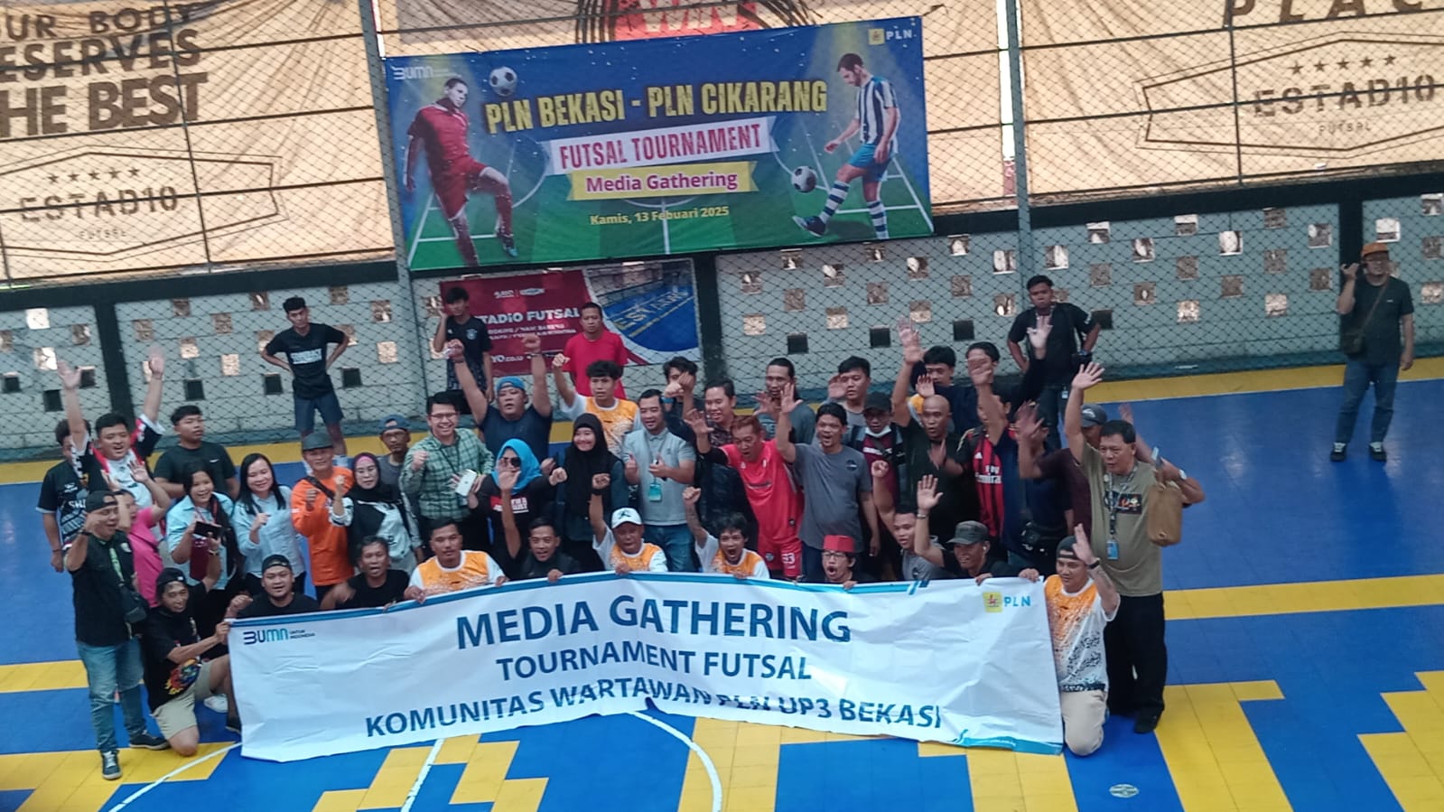 PLN UP3 Bekasi Cikarang Gelar Turnamen Futsal Antar Wartawan.