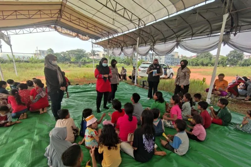 Polwan Polres Metro Jakarta Utara.