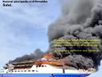 Kapal KM Barcelona Terbakar.